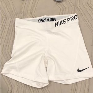 White Nike pro spandex
